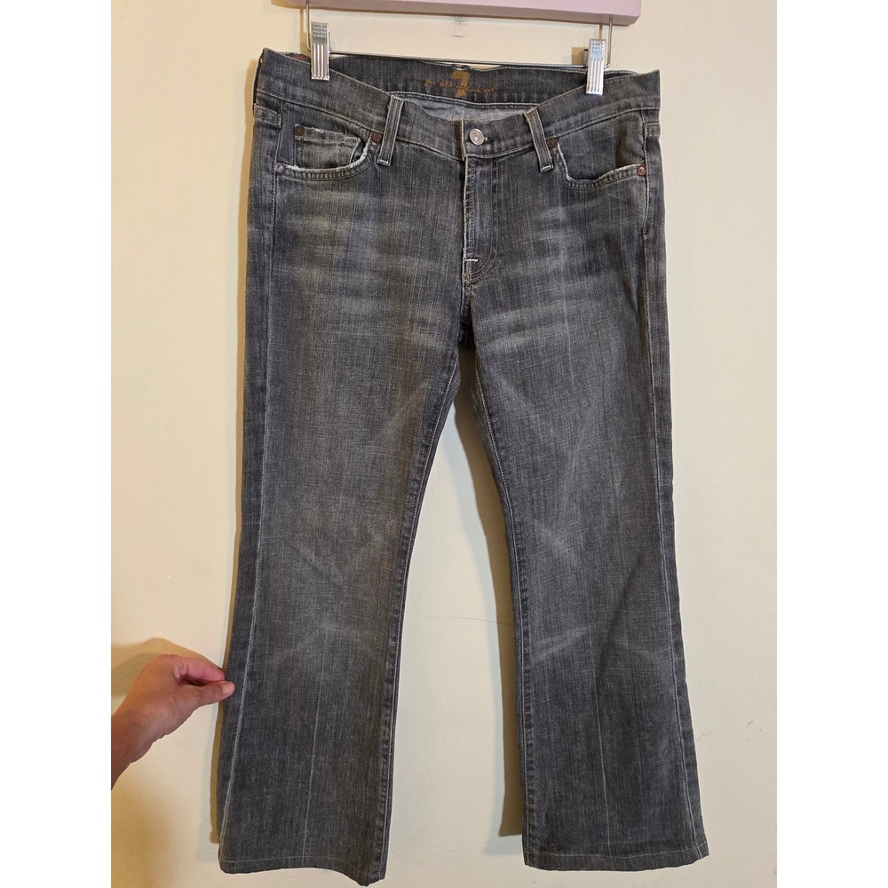 Y2K 7 For All Mankind Grey Straight Leg Jeans 31 U0760133U-133U Made In USA